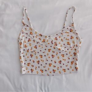 Floral LA Hearts crop tank from Pacsun — XS